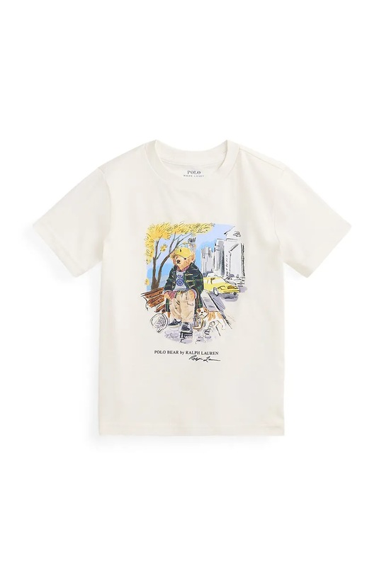 Polo Ralph Lauren tricou de bumbac pentru copii print bej 322979493001