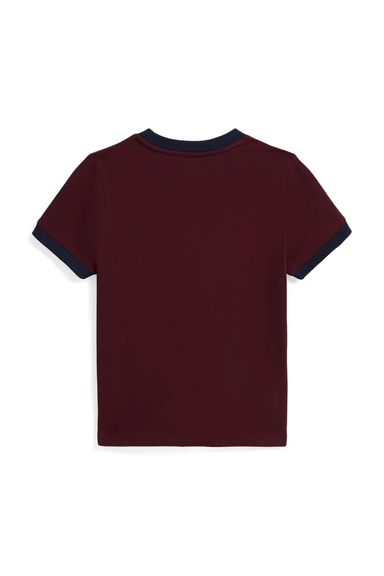 Παιδικό βαμβακερό μπλουζάκι Polo Ralph Lauren 322979494002 μπορντό AW25