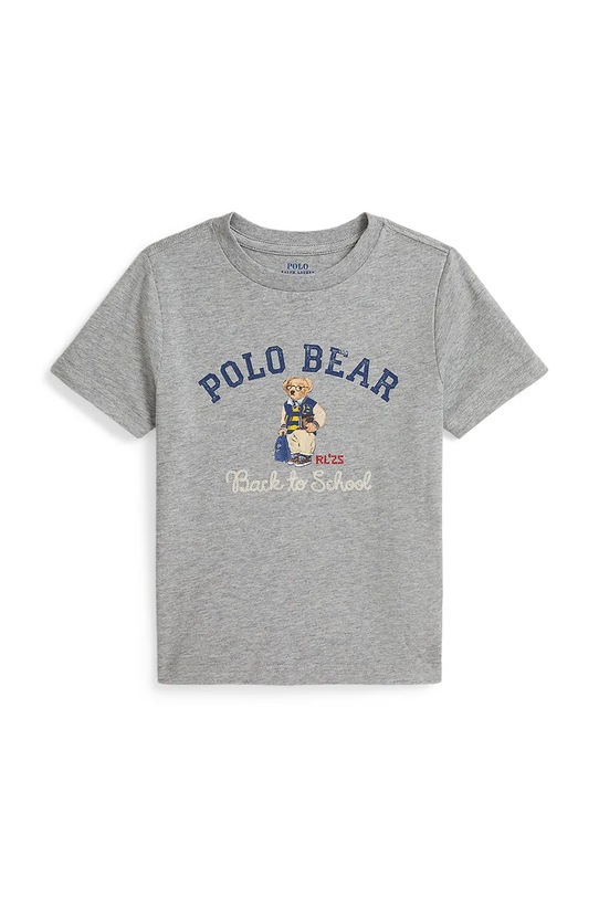 Βαμβακερό μπλουζάκι Polo Ralph Lauren 322981178001 γκρί AW25