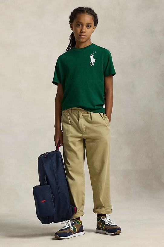Βαμβακερό μπλουζάκι Polo Ralph Lauren πράσινο 323832907067