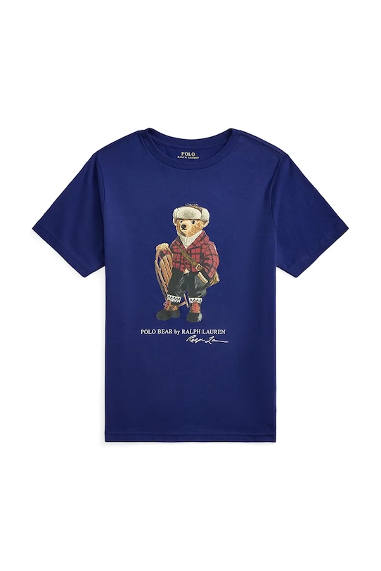 Хлопковая футболка Polo Ralph Lauren хлопок голубой 323981260001