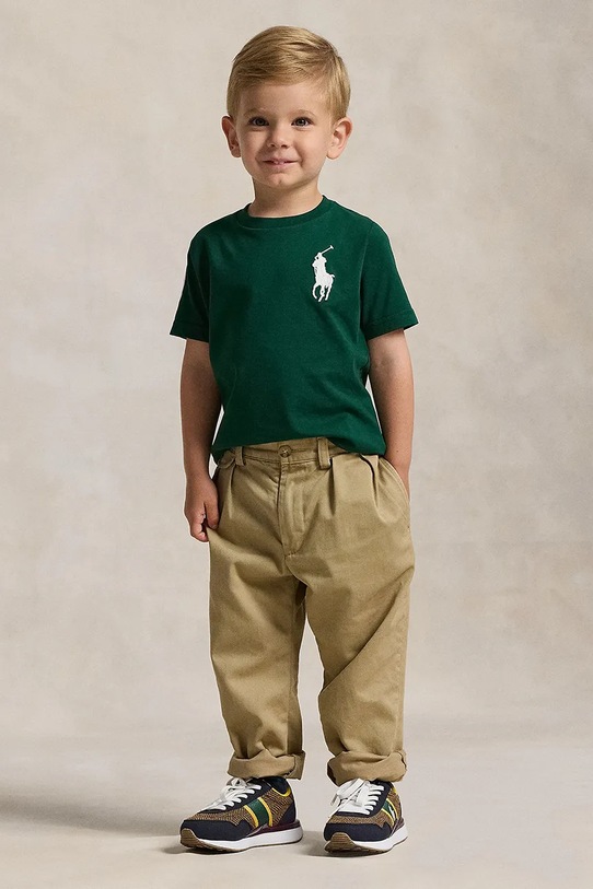 Βαμβακερό μπλουζάκι Polo Ralph Lauren πράσινο 322832907067