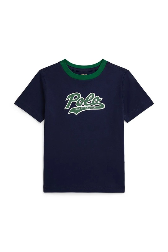 Dječja pamučna majica kratkih rukava Polo Ralph Lauren 322P02588001 mornarsko plava AW25