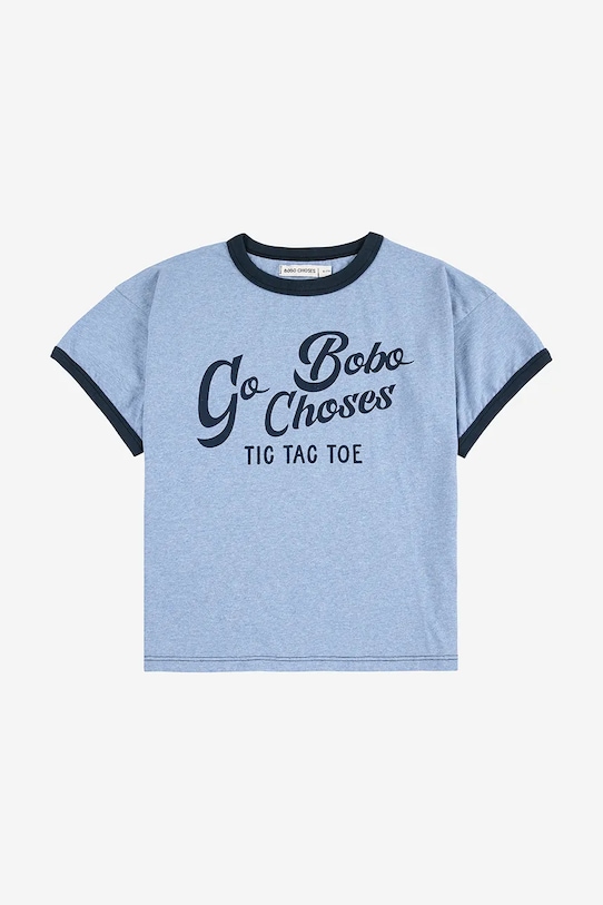 Detské bavlnené tričko Bobo Choses Go Bobo 225AC001 modrá AW25