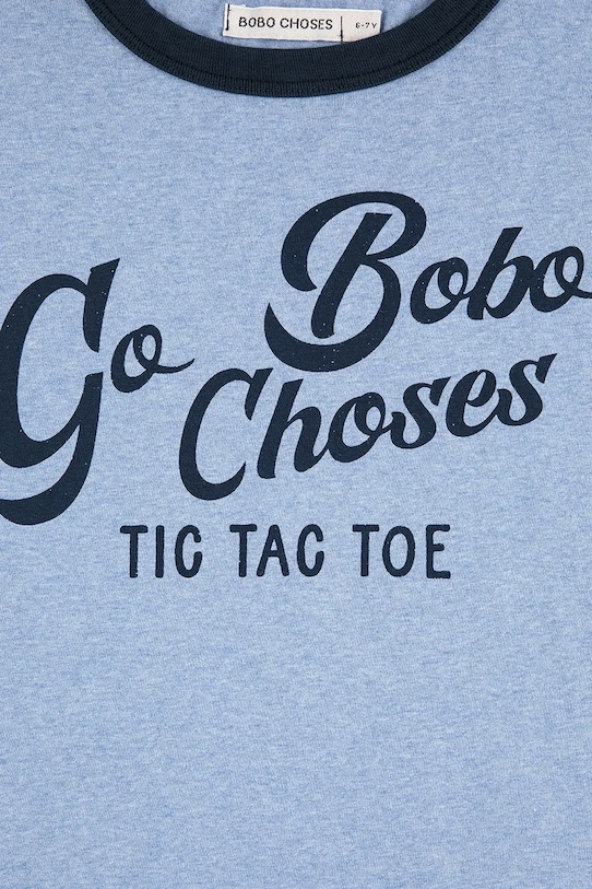 Chlapec Detské bavlnené tričko Bobo Choses Go Bobo 225AC001 modrá