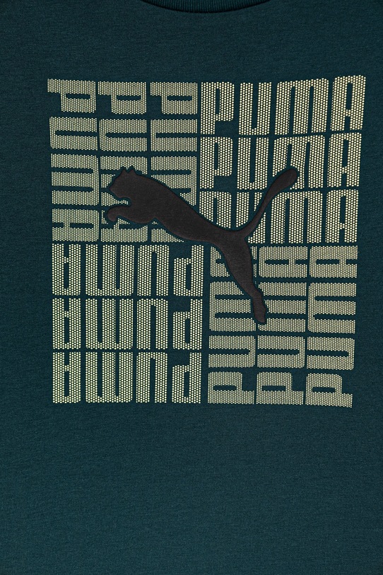 Момче Детска памучна тениска Puma GRAPHIC Box Tee B 689937 зелен