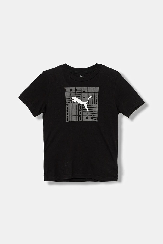 Puma t-shirt bawełniany dziecięcy GRAPHIC Box Tee B nadruk czarny 689937