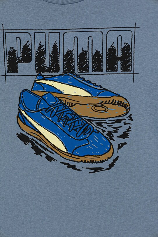 Chłopiec Puma t-shirt bawełniany dziecięcy GRAPHIC Sneaker Tee B 689939 niebieski