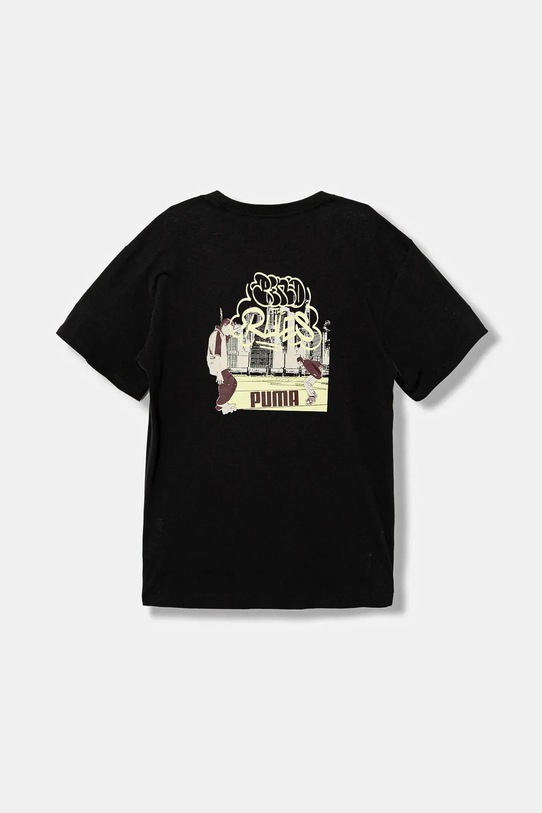 Puma t-shirt bawełniany dziecięcy MID90s Graphic Tee II B 688465. czarny AW25