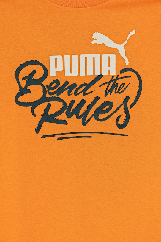 Chłopiec Puma t-shirt bawełniany dziecięcy MID90s Graphic Tee III B 688472. pomarańczowy