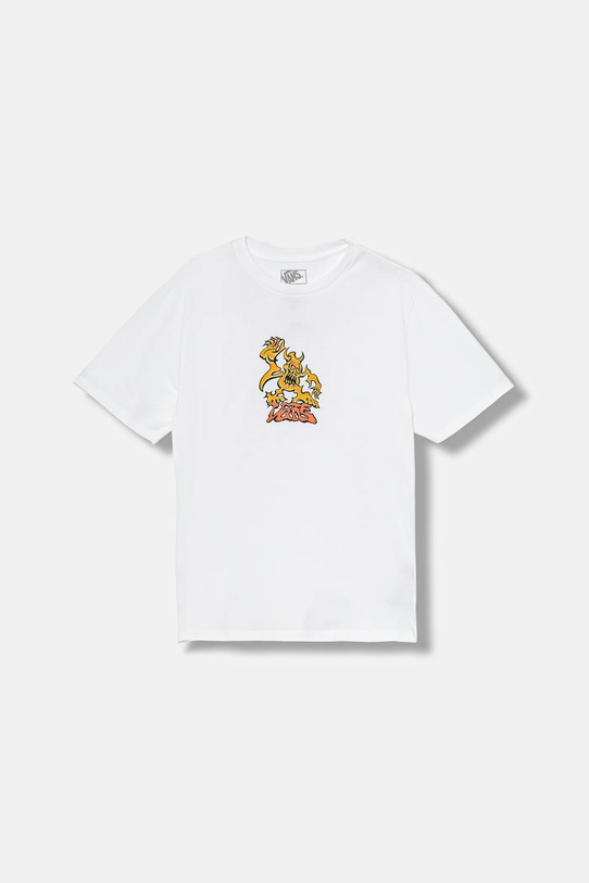 Vans t-shirt bawełniany dziecięcy Goblin Step SS nadruk biały VN000PY4WHT1