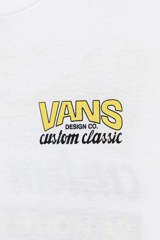 Dečki Otroška bombažna kratka majica Vans Shop Front SS VN000R02WHT1 bela