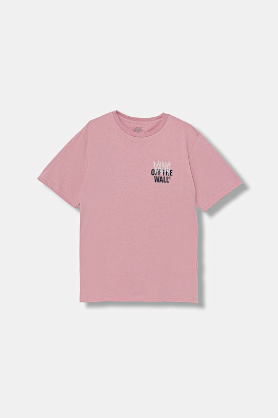 Vans t-shirt bawełniany dziecięcy Metal Wall SS VN000R03EN71 różowy AW25