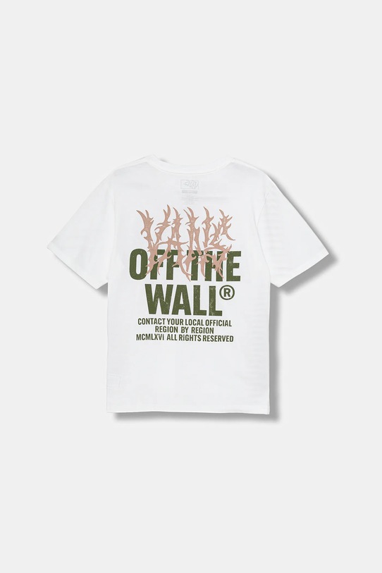 Vans t-shirt dziecięcy Metal Wall SS nadruk biały VN000R03WHT1
