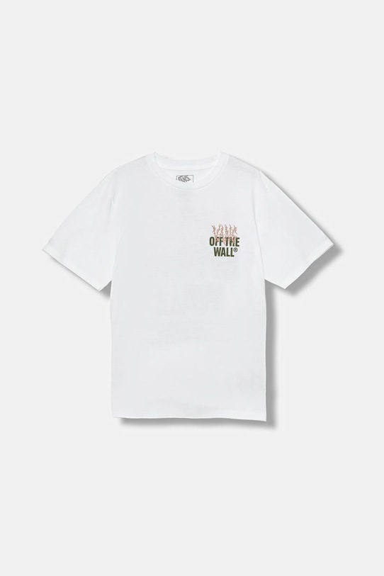 Vans t-shirt dziecięcy Metal Wall SS VN000R03WHT1 biały AW25
