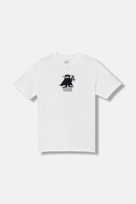 Παιδικό βαμβακερό μπλουζάκι Vans Classified SS στάμπα λευκό VN000R05WHT1