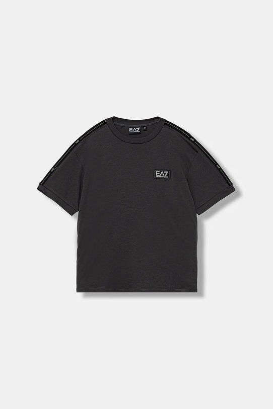 EA7 Emporio Armani t-shirt bawełniany dziecięcy aplikacja szary 7B000190.AF10375