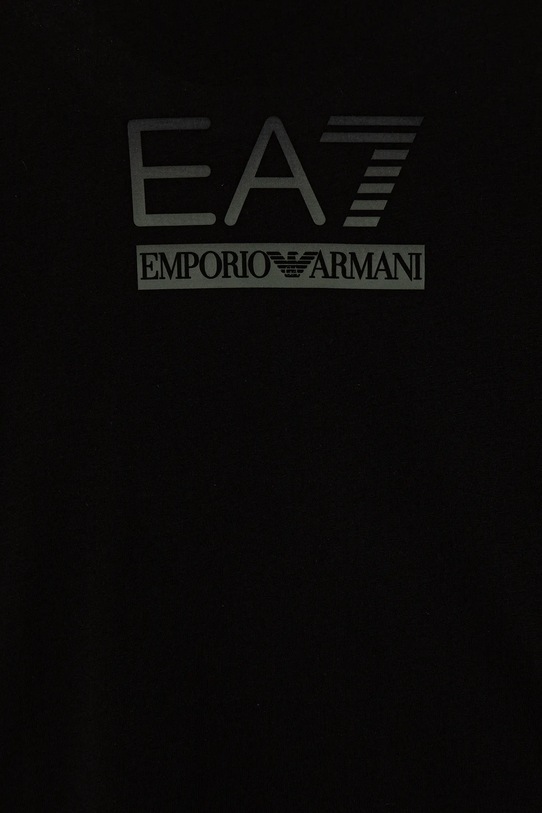 Αγορίστικα Παιδικό βαμβακερό μπλουζάκι EA7 Emporio Armani 7B000168.AF10375 μαύρο