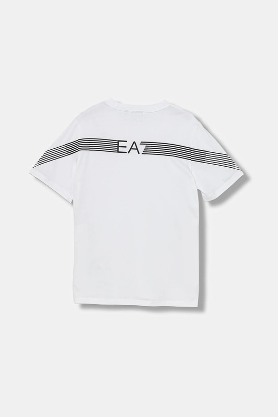 EA7 Emporio Armani gyerek pamut póló 7B000183.AF10375 fehér AW25