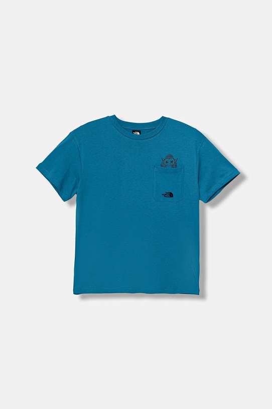 Παιδικό βαμβακερό μπλουζάκι The North Face B SPORTS OVERSIZED POCKET SS TEE - GRAPH βαμβάκι μπλε NF0A8EAKBOM1