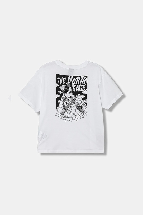 Παιδικό βαμβακερό μπλουζάκι The North Face B SPORTS OVERSIZED POCKET SS TEE - GRAPH NF0A8EAKFN41 λευκό AW25