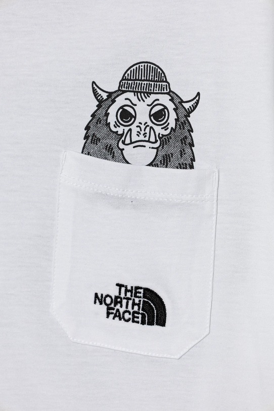 Αγορίστικα Παιδικό βαμβακερό μπλουζάκι The North Face B SPORTS OVERSIZED POCKET SS TEE - GRAPH NF0A8EAKFN41 λευκό