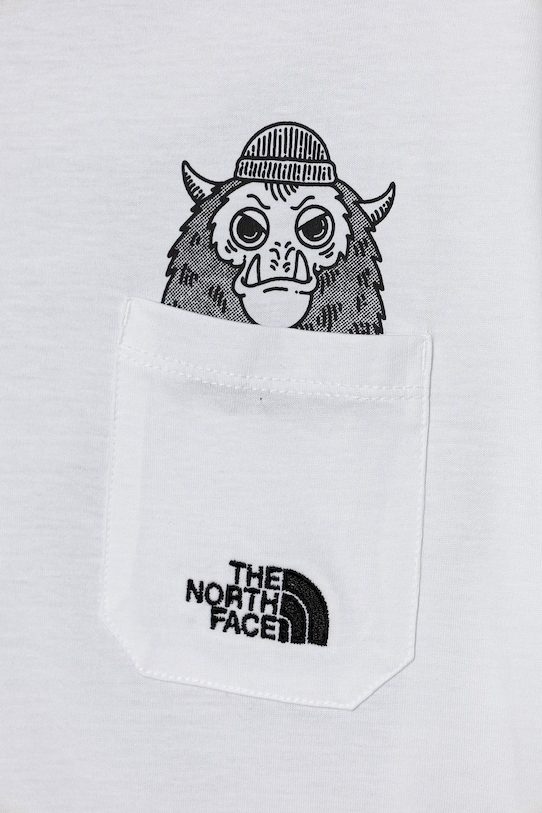 Chłopiec The North Face t-shirt bawełniany dziecięcy B SPORTS OVERSIZED POCKET SS TEE - GRAPH NF0A8EAKFN41 biały