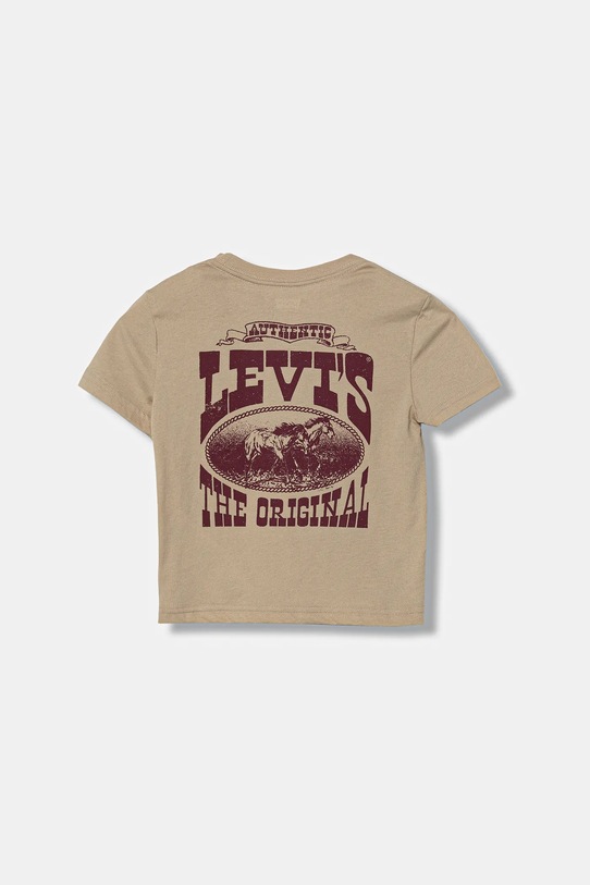 Дитяча футболка Levi's GALLOPING FREE TEE 8EN614 бежевий AW25