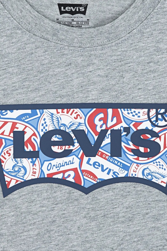 Chłopiec Levi's t-shirt dziecięcy ON THE ROAD BATWING TEE 9EN945 szary