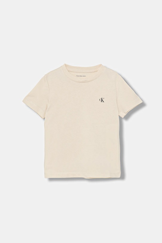 Αγορίστικα Παιδικό βαμβακερό μπλουζάκι Calvin Klein Jeans 2-pack IB0IB01093.128.170.9BYA γκρί