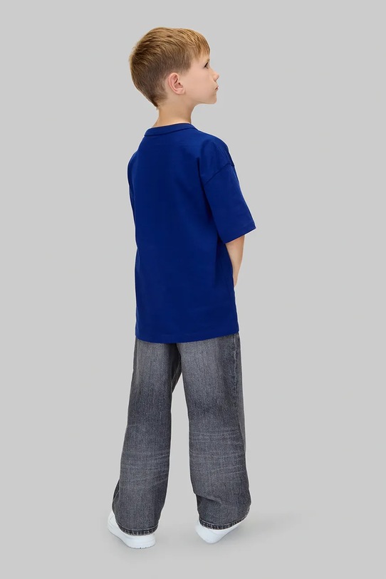 Calvin Klein Jeans t-shirt bawełniany dziecięcy IB0IB02578.128.170.9BYA granatowy