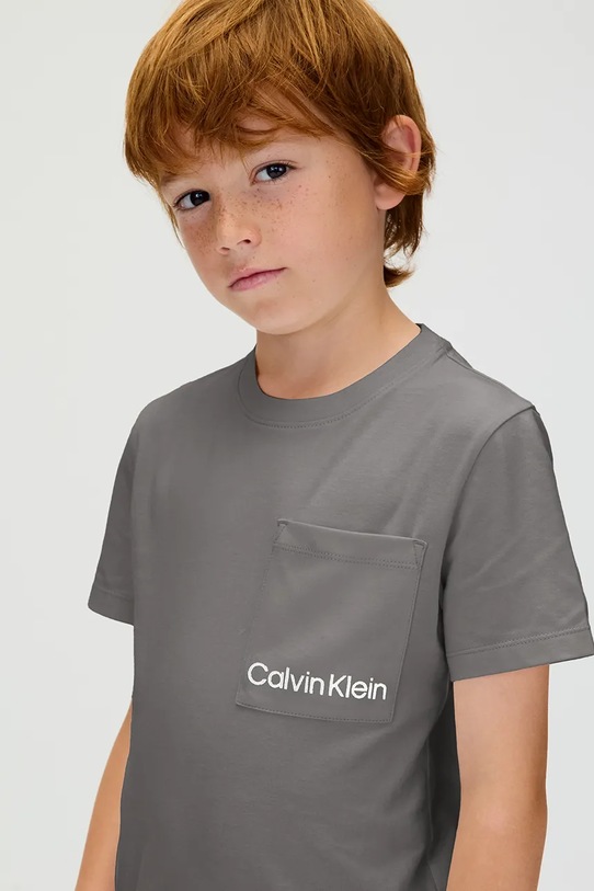 Детская хлопковая футболка Calvin Klein Jeans IB0IB02588.9BYA