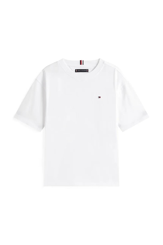 Tommy Hilfiger T-shirt dziecięcy bawełniany KB0KB09646.74.122.9BYA biały SS26