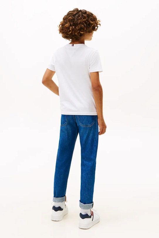 Дитяча бавовняна футболка Tommy Hilfiger білий KB0KB09646.74.122.9BYA