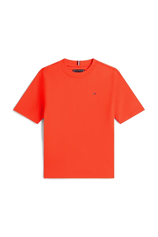 Tommy Hilfiger t-shirt bawełniany dziecięcy KB0KB09646.128.176.9BYA pomarańczowy AW25