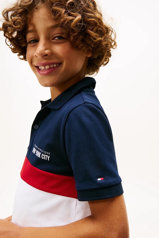 Chłopiec Tommy Hilfiger polo dziecięce KB0KB10006.9BYA granatowy