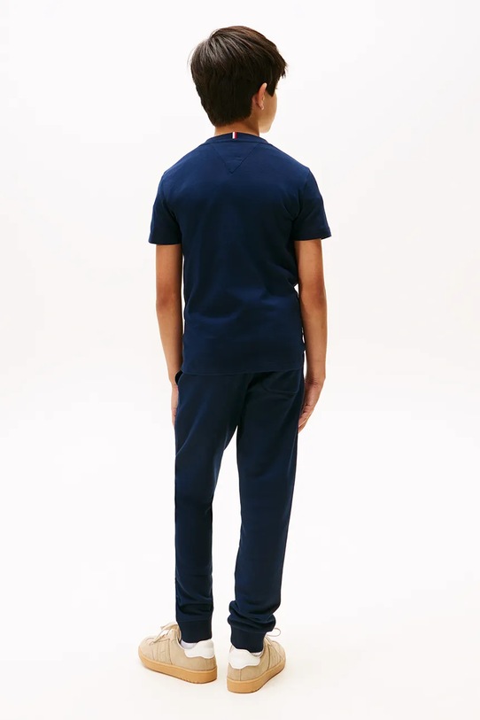 Tommy Hilfiger t-shirt bawełniany dziecięcy KB0KB09932.128.176.9BYA granatowy