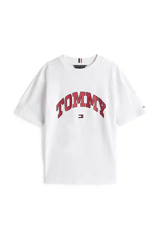 Детская хлопковая футболка Tommy Hilfiger KB0KB09939.128.176.9BYA белый AW25
