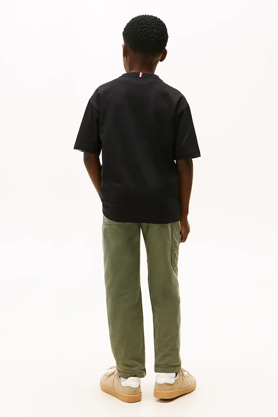 Tommy Hilfiger tricou de bumbac pentru copii KB0KB10087.116.122.9BYA negru