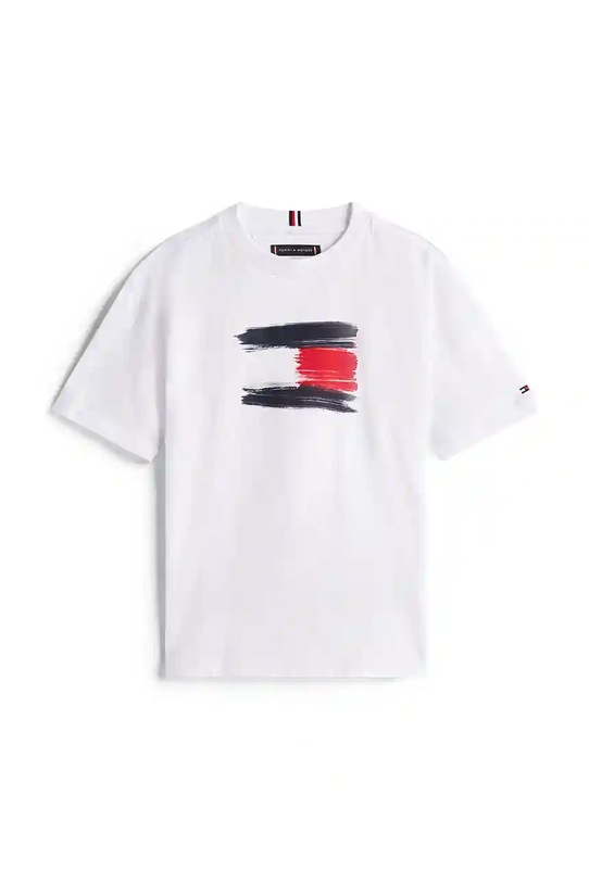 Tommy Hilfiger t-shirt bawełniany dziecięcy KB0KB10111.116.122.9BYA biały AW25