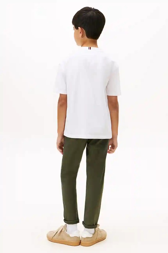 Tommy Hilfiger t-shirt bawełniany dziecięcy KB0KB10111.116.122.9BYA biały
