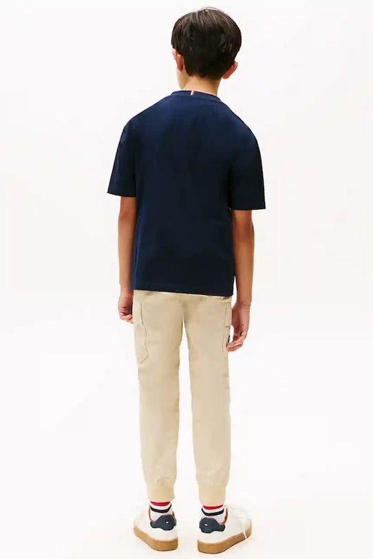 Tommy Hilfiger t-shirt bawełniany dziecięcy KB0KB10111.116.122.9BYA granatowy