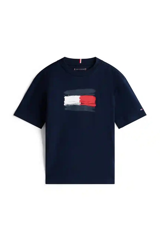 Tommy Hilfiger t-shirt bawełniany dziecięcy KB0KB10111.128.176.9BYA granatowy AW25