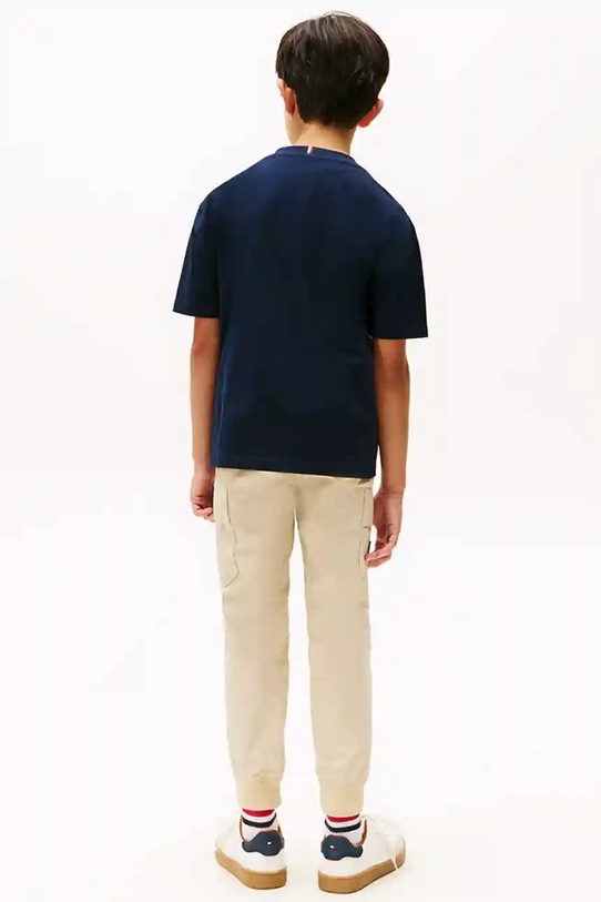 Tommy Hilfiger t-shirt bawełniany dziecięcy KB0KB10111.128.176.9BYA granatowy