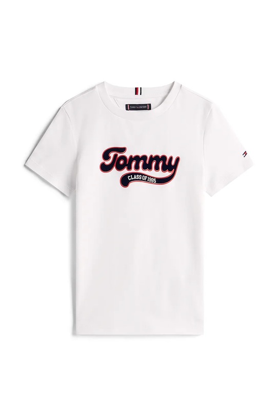Tommy Hilfiger t-shirt bawełniany dziecięcy KB0KB10118.104.122.9BYA biały AW25