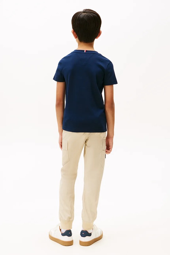 Tommy Hilfiger t-shirt bawełniany dziecięcy KB0KB10118.128.176.9BYA granatowy