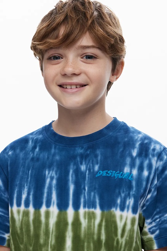 Dětské bavlněné tričko Desigual 25WBTK04 modrá