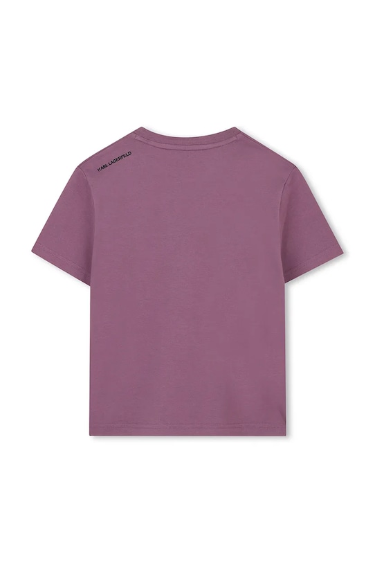 Chłopiec Karl Lagerfeld t-shirt bawełniany dziecięcy Z30956.86.108 fioletowy