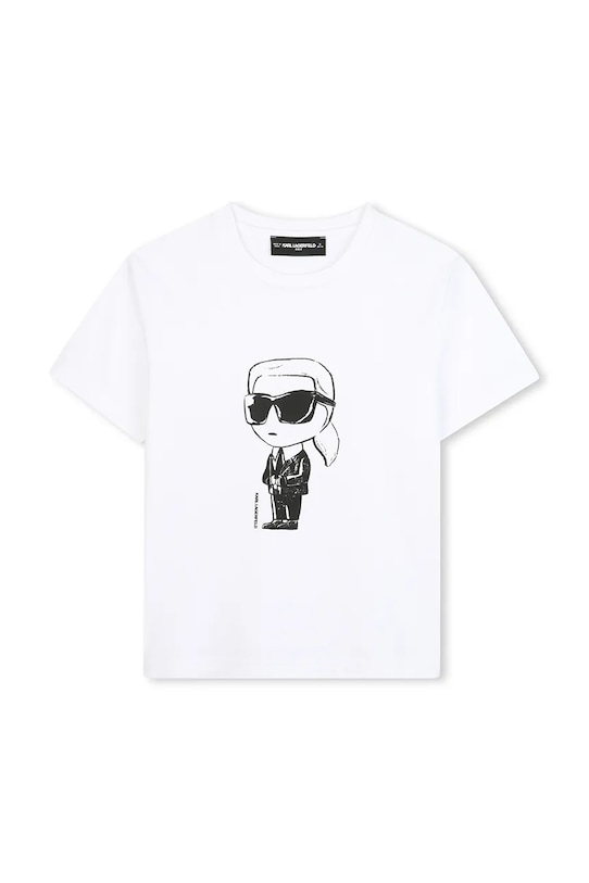 Karl Lagerfeld t-shirt bawełniany dziecięcy Z30957.114.150 biały AW25