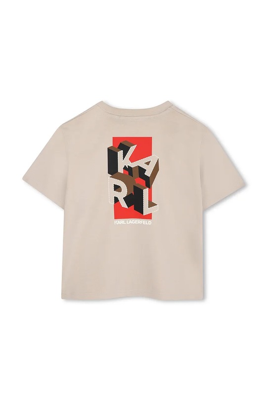 Karl Lagerfeld t-shirt bawełniany dziecięcy Z30964.114.150 beżowy AW25